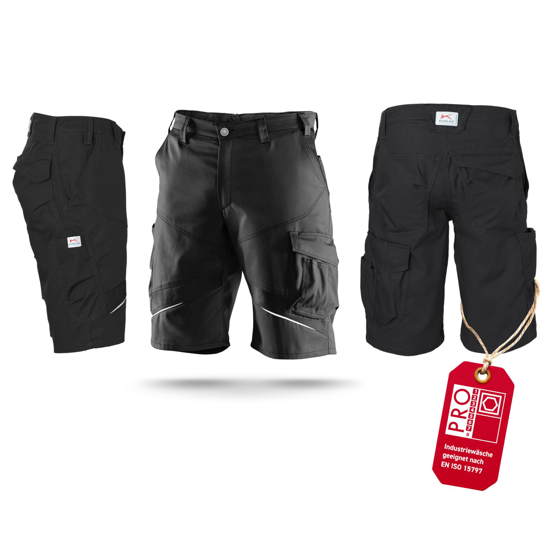 KÜBLER Workwear KÜBLER ACTIVIQ Arbeitsshorts schwarz, Grösse 54, Herren-Arbeitsshorts aus Mischgeweb
