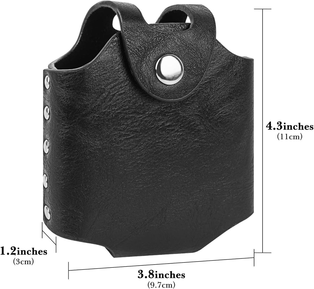 Linkidea Leichtes Flachmann-Etui aus veganem Leder, tragbare Gürteltasche, kompatibel mit 177-ml-Fla