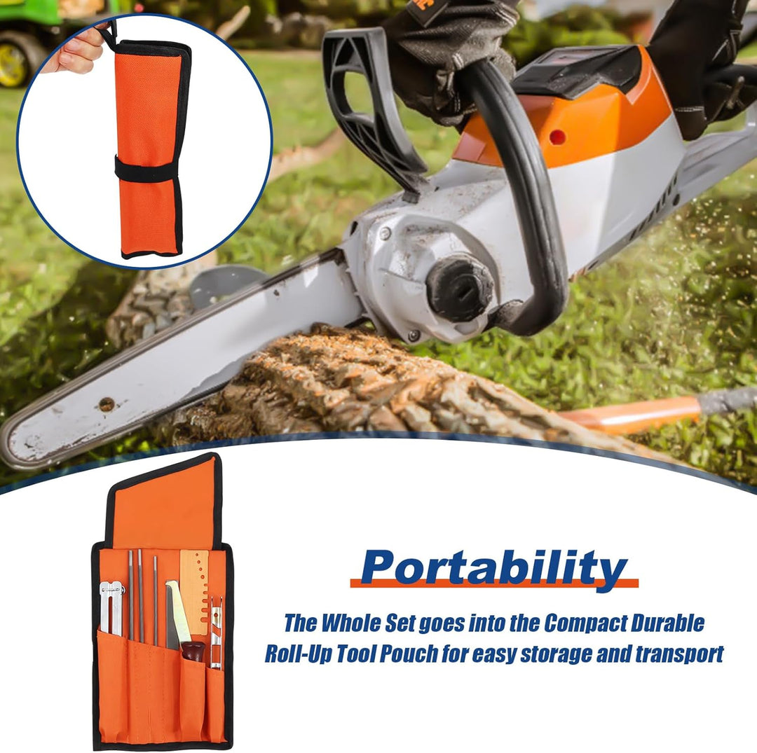 Kettensägen Schärffeilen Kit Universal Kompatibel mit Sti-hl Kettensäge mit 5/32" & 3/16" & 7/32" Da