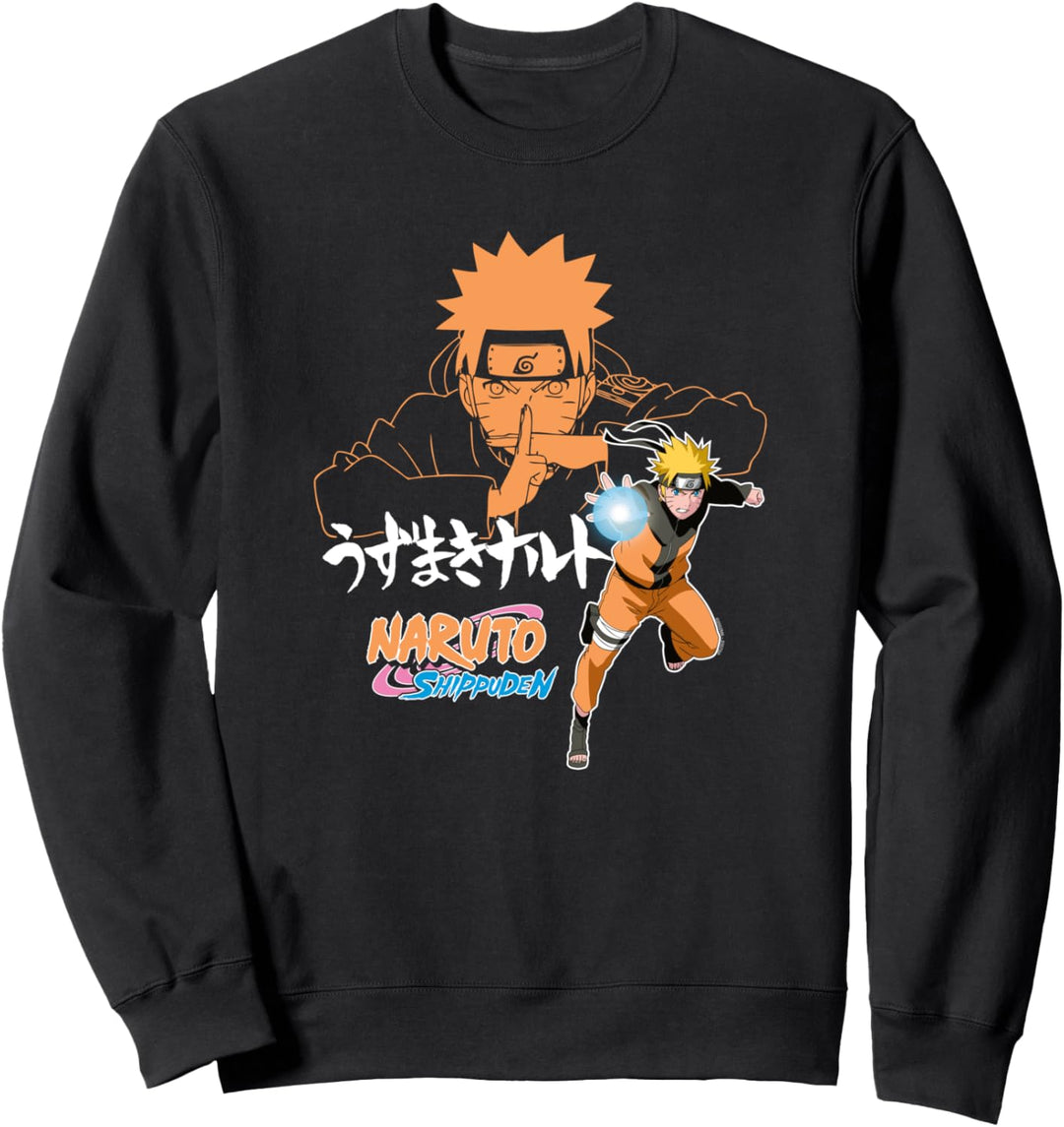 Naruto Shippuden Naruto Jutsu Closeup with Kanji Sweatshirt