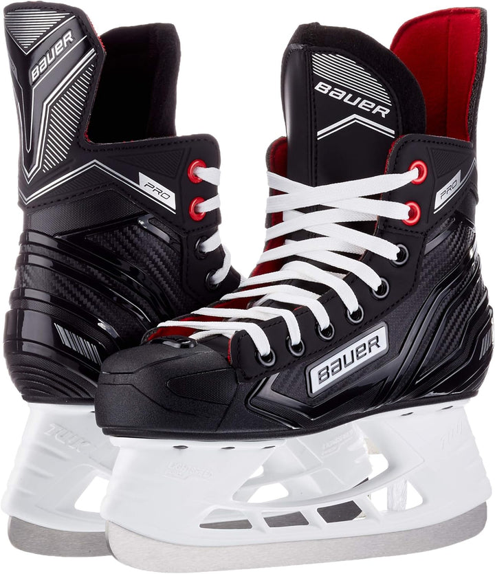 Bauer Unisex-Kinder Pro Skate Feldhockeyschuhe 38.5 EU Schwarz Schwarz Weiss Rot Si 900, 38.5 EU Sch
