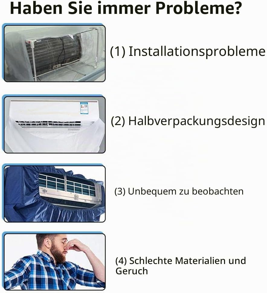 Wandmontierte Split-Klimaanlage Reinigungstasche universal, universal