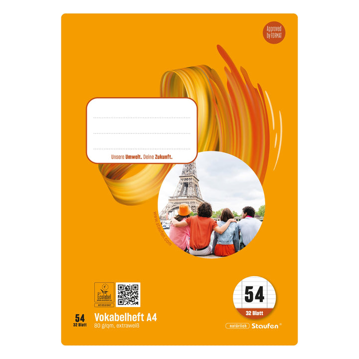 Staufen Style Vokabelheft - 5 Hefte je 32 Blatt, DIN A4, Lineatur 54 (Vokabel mit 2 Trennlinien), 80