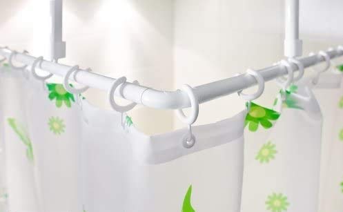 2er ALU WINKELSTANGE BARRIEREFREI 120x120 EXTRA LANG WEISS DUSCHVORHANG STANGE! PROBLEMLOSES DURCHSC