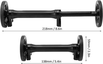 Easy Wheel Faltrad-Verlängerungsstange Teleskop-Verlängerungsstange für Brompton 3sixty Schwarz