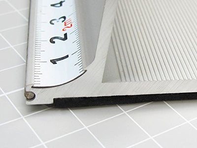 Profi-Sicherheitslineal, 55cm - Schneidelineal mit Griff, Alu Lineal mit Stahlkante, Sicherheitsline