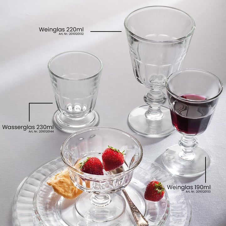La Rochere Wassergläser Perigord 230ml 6er Set Gläser - Vintage Trinkgläser - Moderne und hochwertig