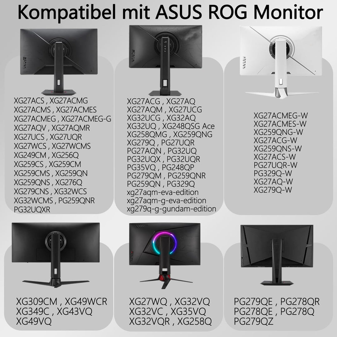 VG27AQ3A VESA-Halterungsadapter kompatibel mit ASUS ROG,ProArt,TUF Gaming-Monitoren(passend für VG27