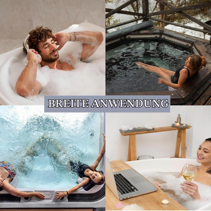 Kissen Badewanne, 2 Stück Aufblasbare Spa Sitzerhöhung Kissen für Badewanne mit Starkem Saugnapf, ru