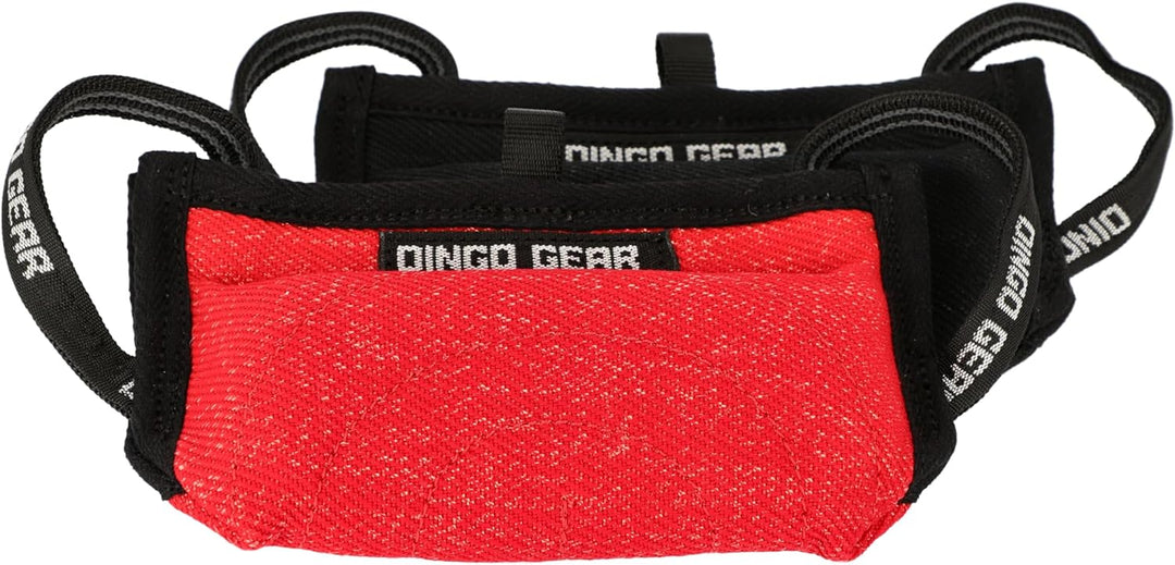Dingo Gear Beisskissen Keilform Mini Weicher aus Baumwolle-Nylon Rot Welpen und Junge Hunde Ausbildu