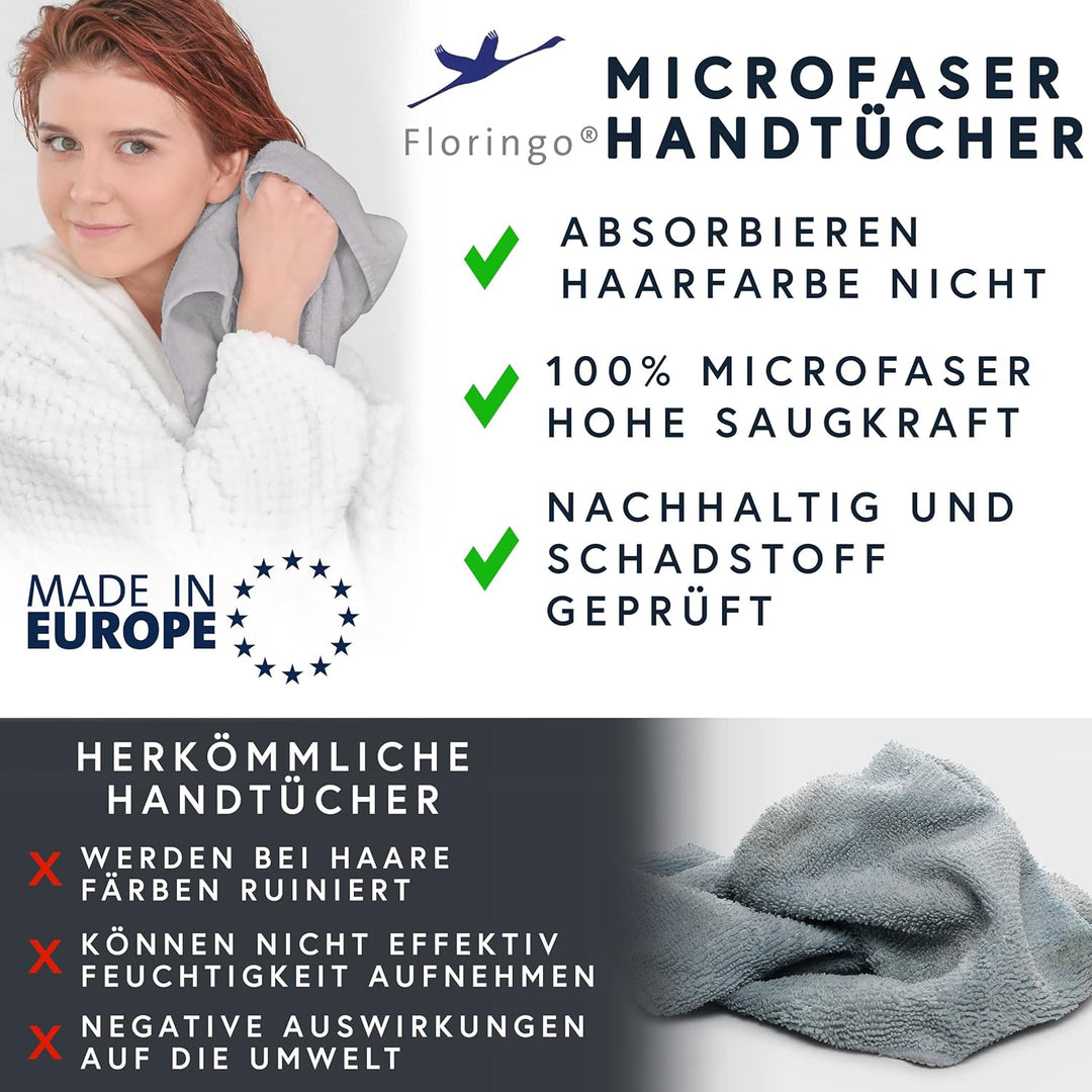 Moon 5er Pack Microfaser, Friseur, Handtücher, Salonhandtücher, ca. 50x90 cm von Floringo mit saugst