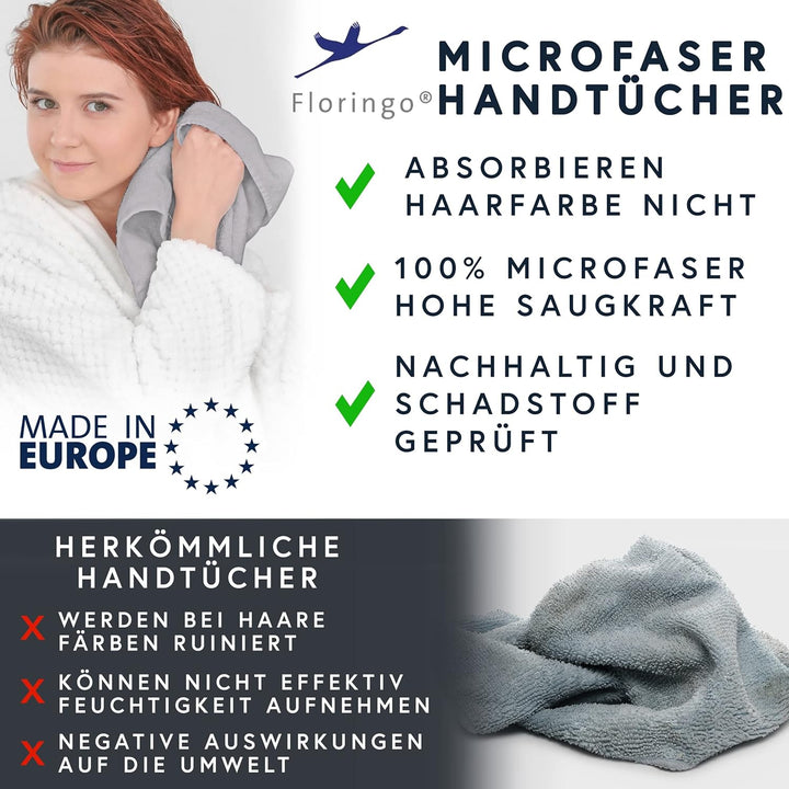 Moon 5er Pack Microfaser, Friseur, Handtücher, Salonhandtücher, ca. 50x90 cm von Floringo mit saugst