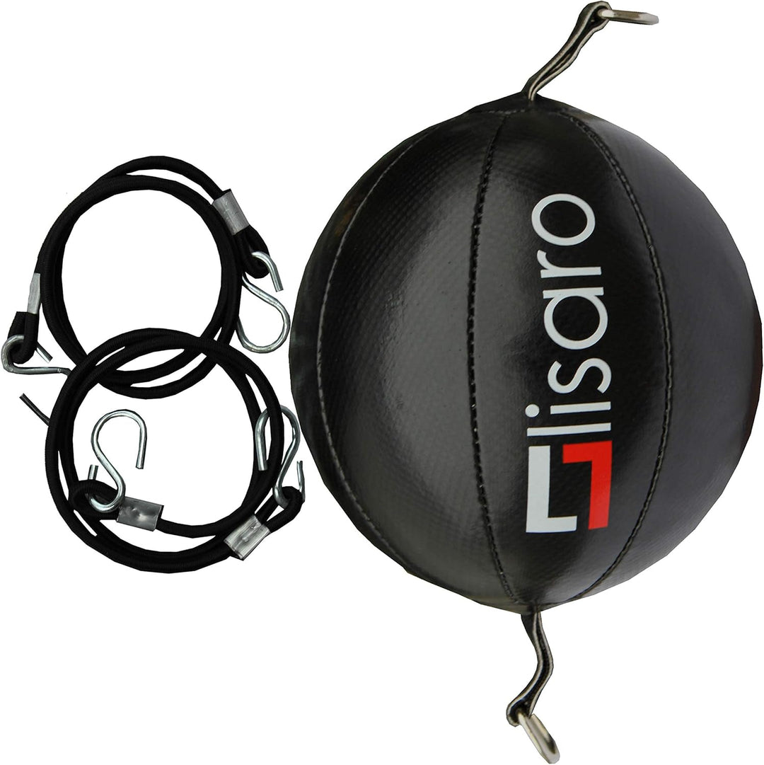 Lisaro Leder Doppelendball/Durchmesser ca. 25cm inkl. 2 elastischen Spanngurten ca. 100cm lang schwa