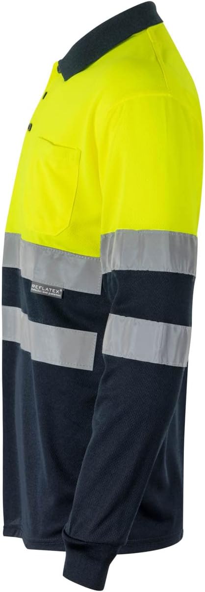 Velilla 175 - Signalshirt, langärmelig (Grösse XXL) Farbe marineblau und gelb fluoreszierend XXL Mar