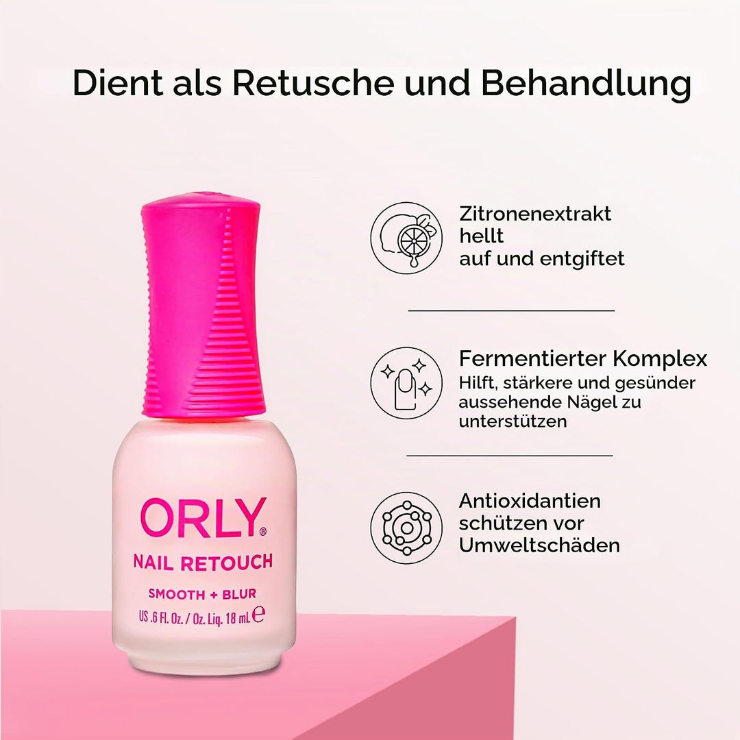 Orly Nail Retouch Smooth &amp; Blur Effect for Nails | Nail Treatment + Nail Color Hybrid | Airbrush Eff