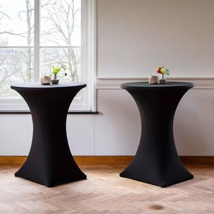 Pesonlook 8er-Set Stretch Stehtisch Husse für Bistrotisch Ø 70-75 cm Elegante,Verstärkung im Fussber