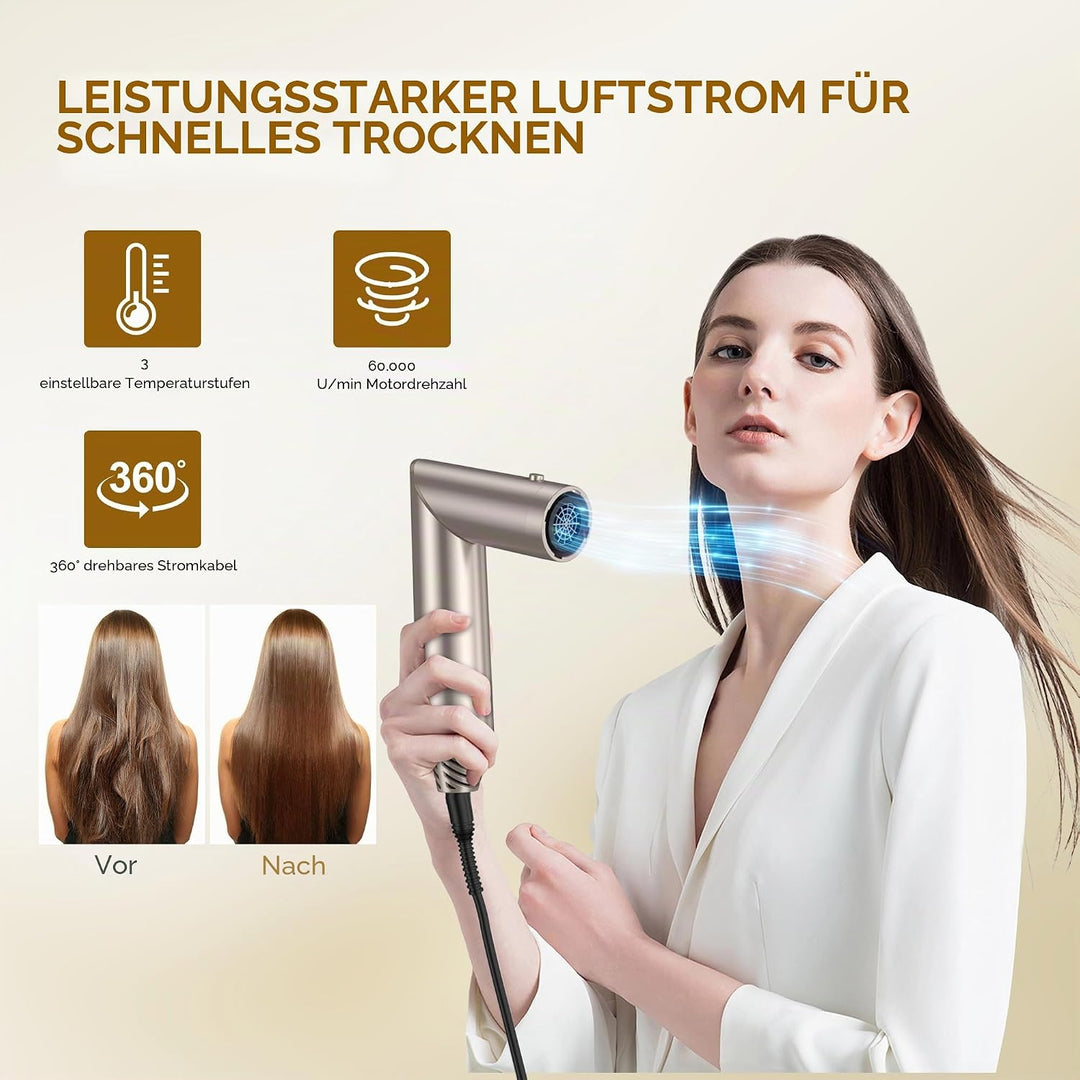 UKLISS Airstyler 5 in 1 mit Luft-Lockenstab Heissluft Hairstyler Multistyler Haarstyler Ionen Haartr