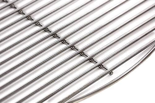 Grillrost Ø 34,5 cm aus Edelstahl rostfrei und elektropoliert 4mm für Grill rund, Kugelgrill, Feuers