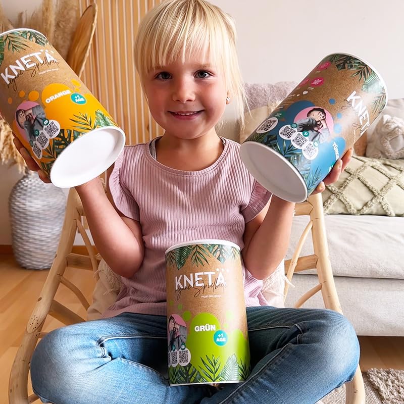 KNETÄ KNET Set I SPARBUNDLE I XXL Papierdose (1.000g) - Vegane Spielknete für Kinder ab 1 Jahr I Mad