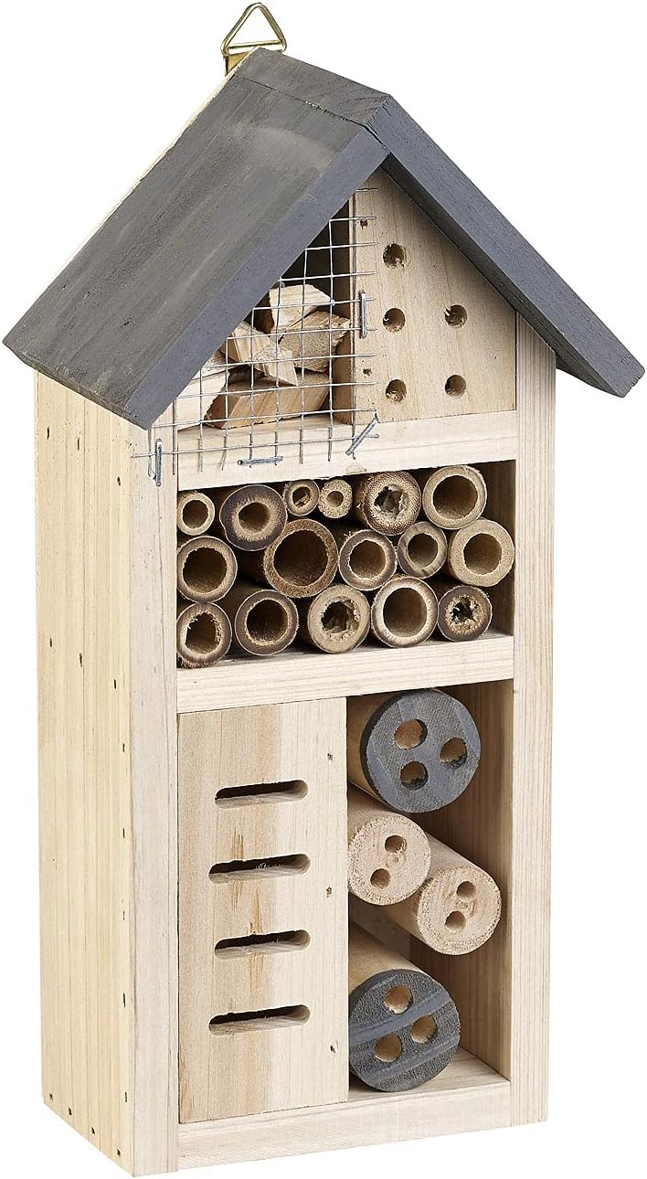 Royal Gardineer Insekten-Haus: 2er-Set Insektenhotels Linda, Nisthilfe für Nützlinge u.v.m. (Insekte