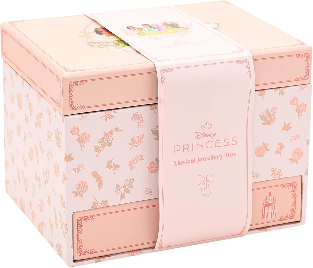 Widdop and Co Disney Princess Schmuckkästchen mit Musik, Pastellrosa, 15,5 x 11,5 x 11,5 cm, mit Spi