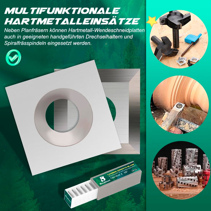 10 Stück HM Wendeplatten Wendemesser Ersatzklingen 10,5x10,5x2,2mm-35° Hartmetall Wendeschneidplatte