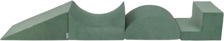 KiddyMoon Spielplatz Velvet Aus Schaumstoff Für Babys Spielbad Hindernisläufen, kopfteil/Rampe/Zwick