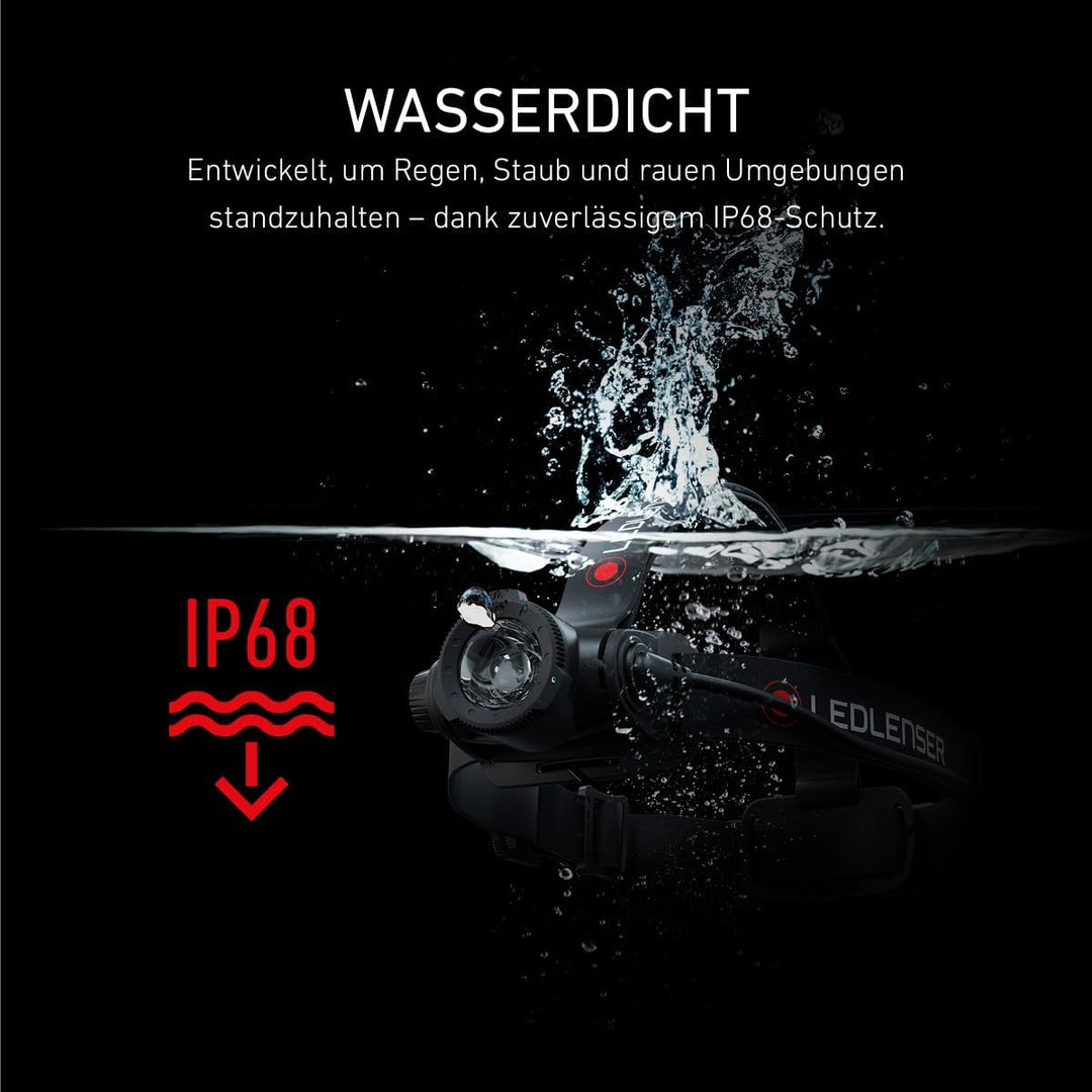 Ledlenser H7R Core Stirnlampe LED, 1000 Lumen, aufladbar mit Lithium Akku, wasserdicht IP67, fokussi