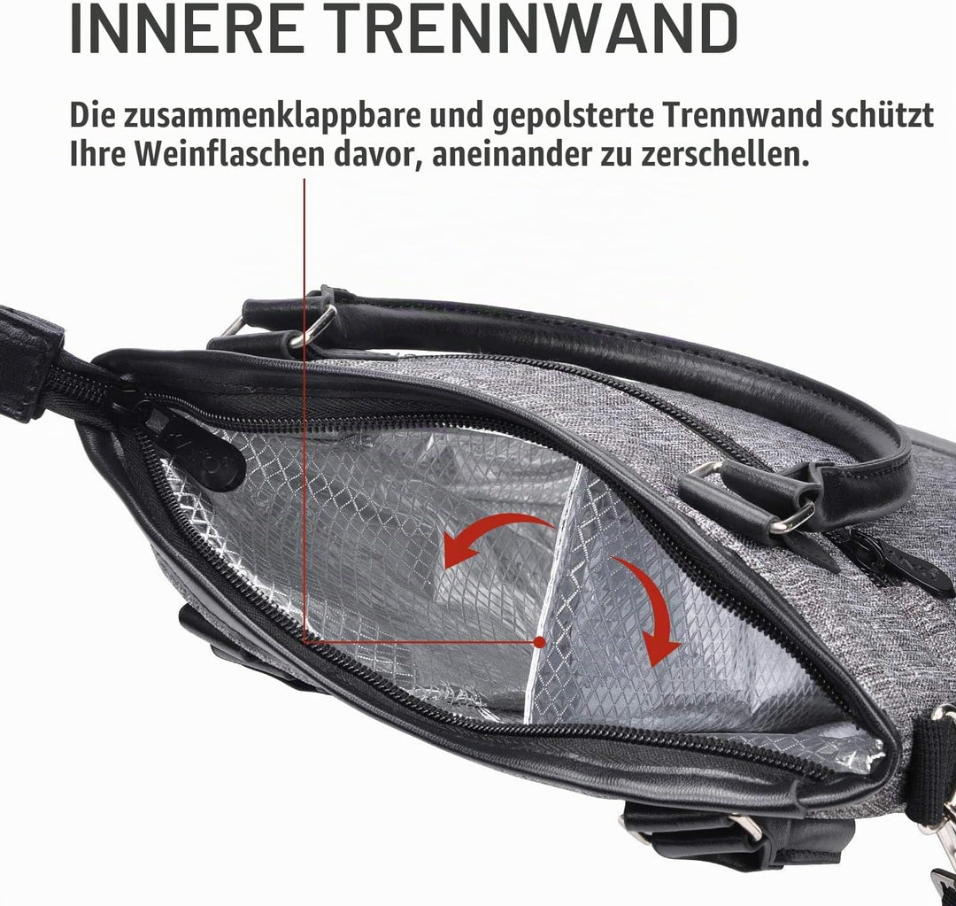 Kato Tirrinia Flaschen-kühltasche Kühltasche Flasche Flaschentasche 2 Flaschen Tasche, Isoliertasche