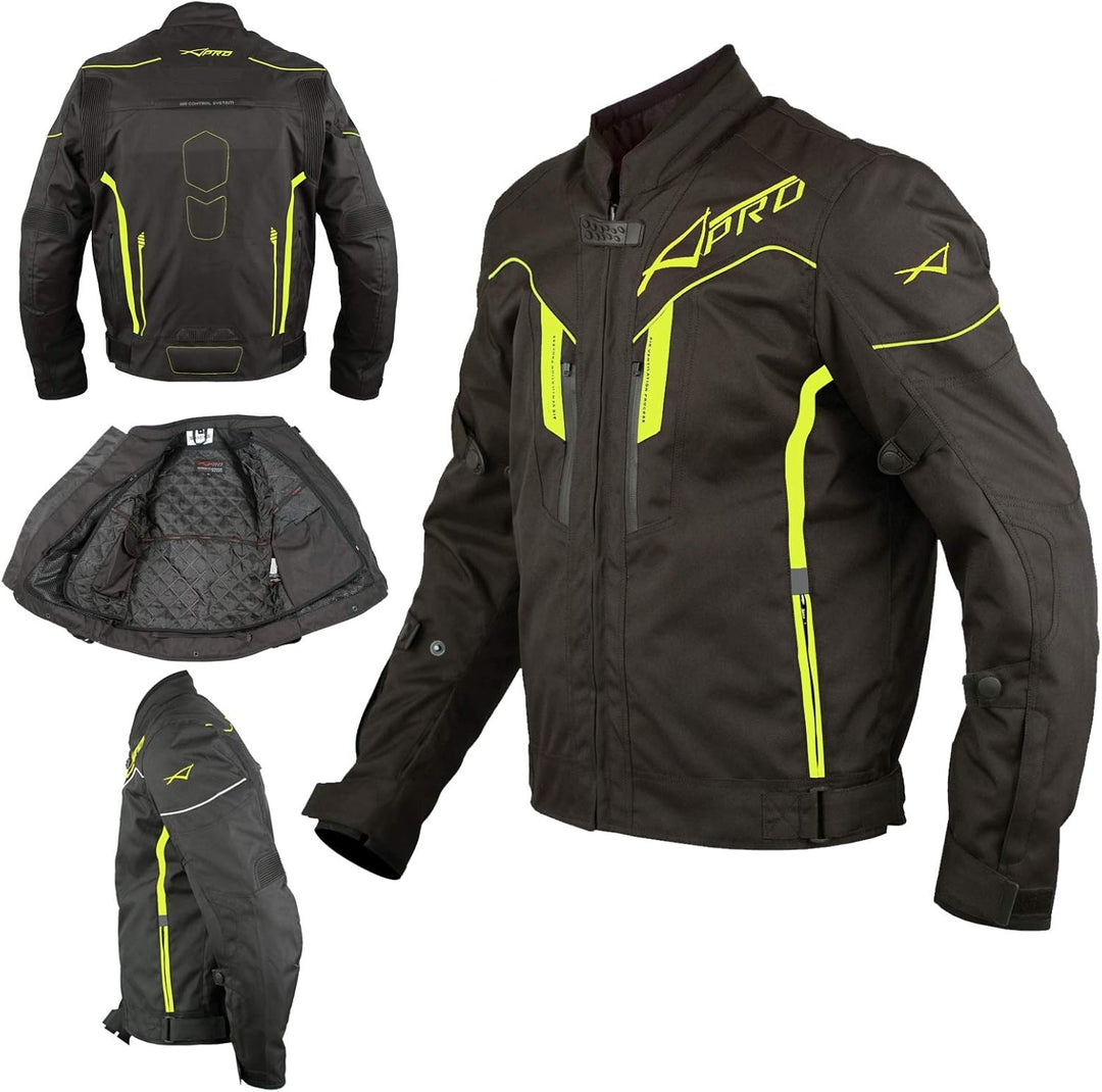 Textil Motorrad Jacke wasserdichte CE Protektoren Wasserdicht Fluo M M Fluo, M Fluo