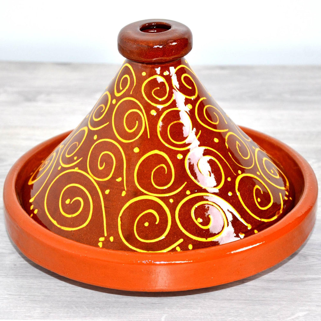 Marokkanische Tajine, Kochtopf, Gartopf, Schmortopf, für 4-5 Personen, original aus Marokko, handget