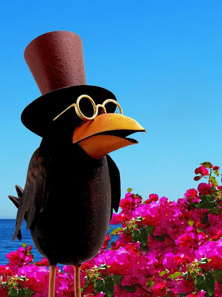 Pommerntraum ® | Regenmesser Pluviometer Niederschlagsmesser Herr Prof. Dr. Rabe verrückter Vogel mi