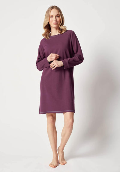 Huber Damen hautnah Night Selection 1 Nachthemd, Grape Wine, Standard