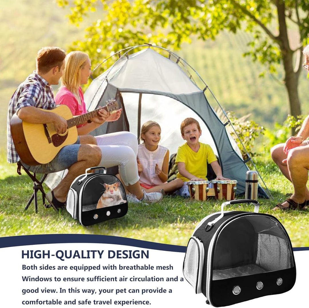 Transportbox Hamster, 30x25x25cm Transporttasche für Katze Hund, Kleintier Haustier-Tragetasche mit