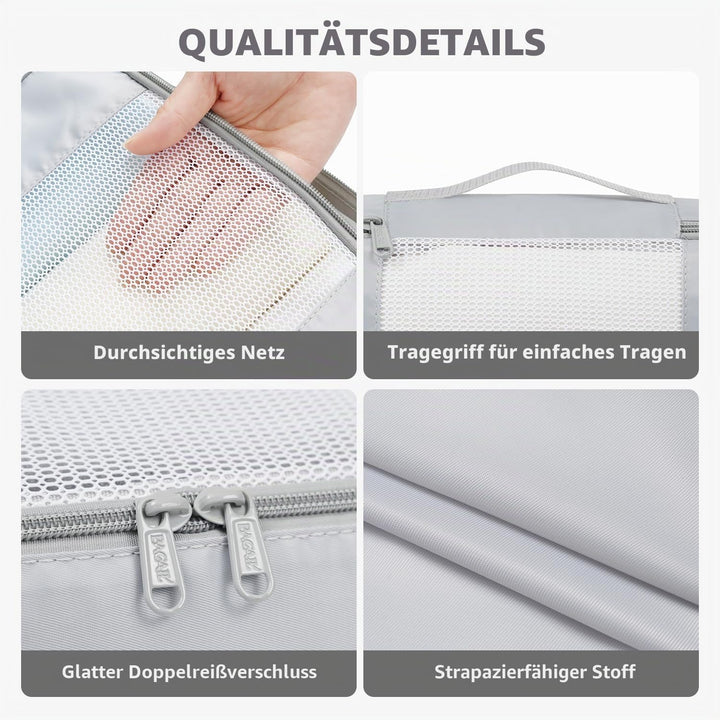BAGAIL 6er-Set Packwürfel in verschiedenen Grössen Packorganizer für Reisezubehör Gepäck Handgepäck