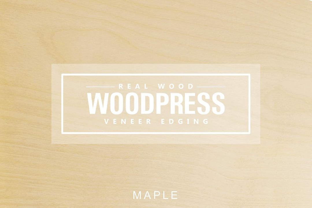 WoodPress® 50 mm Echtholz-Furnierband aus echtem Ahornholz, vorgeklebt, 50 m Handelsrolle, zum Aufbü
