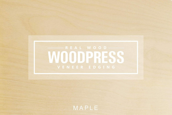 WoodPress® 50 mm Echtholz-Furnierband aus echtem Ahornholz, vorgeklebt, 50 m Handelsrolle, zum Aufbü