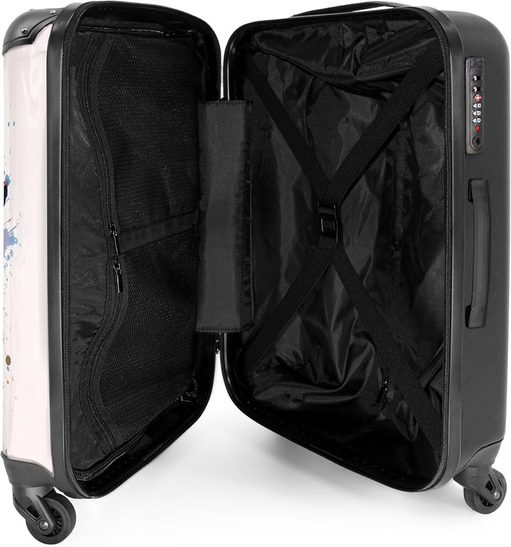 NoBoringSuitcases.com® Kinderkoffer Mädchen - Schmetterling Aquarell - Leicht - Koffer Kinder Mädche