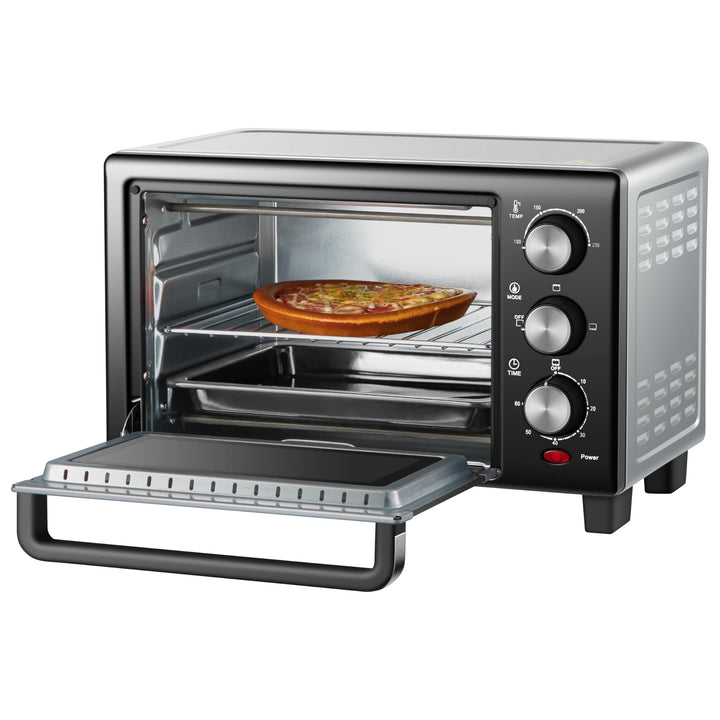 Mini Backofen 15 Liter | Pizzaofen | Minibackofen | 60 min Timer | 100°-230°C | 1200 Watt | Backofen