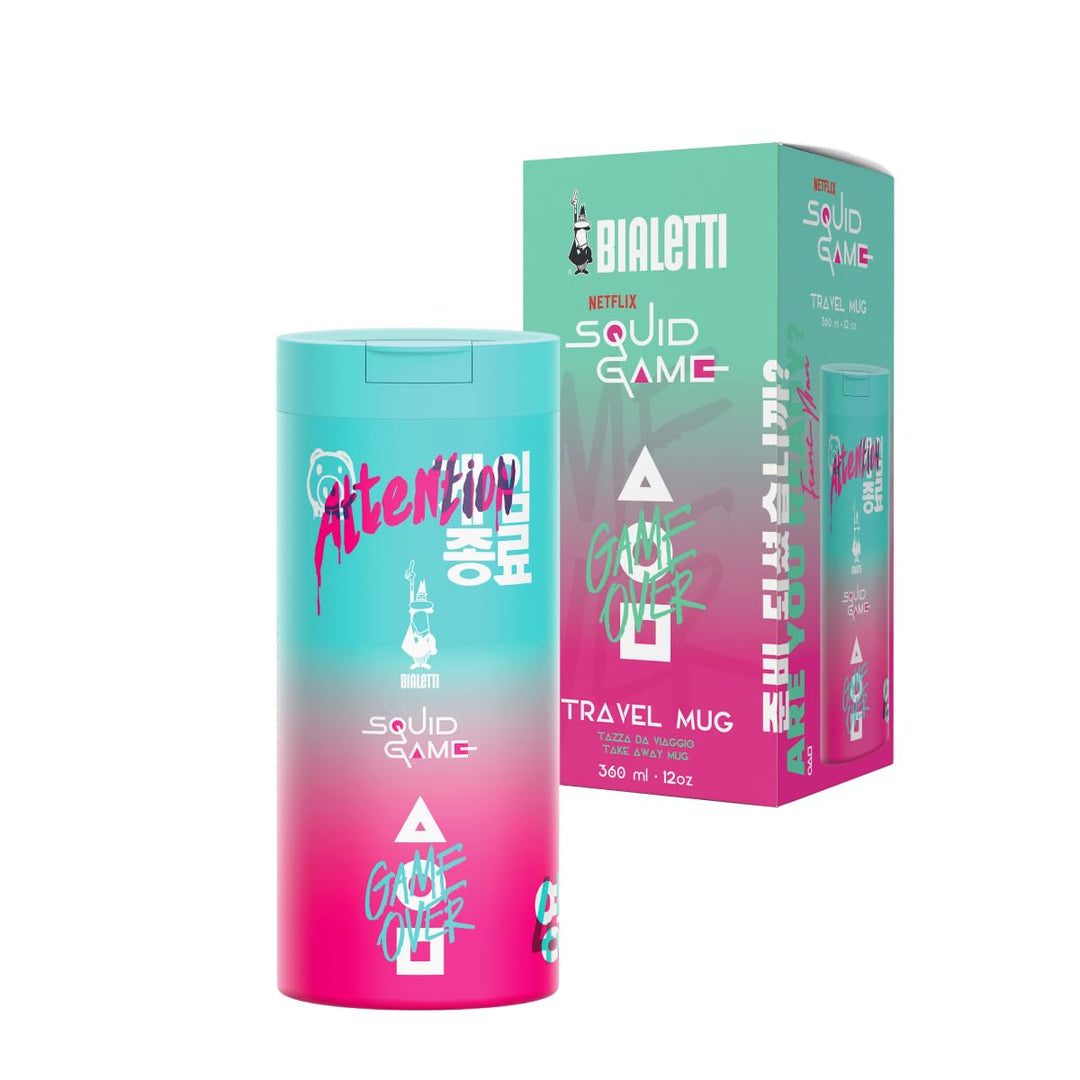 Bialetti Travel Mug Squid Game©, 360ml, Edelstahl, Doppelwandig