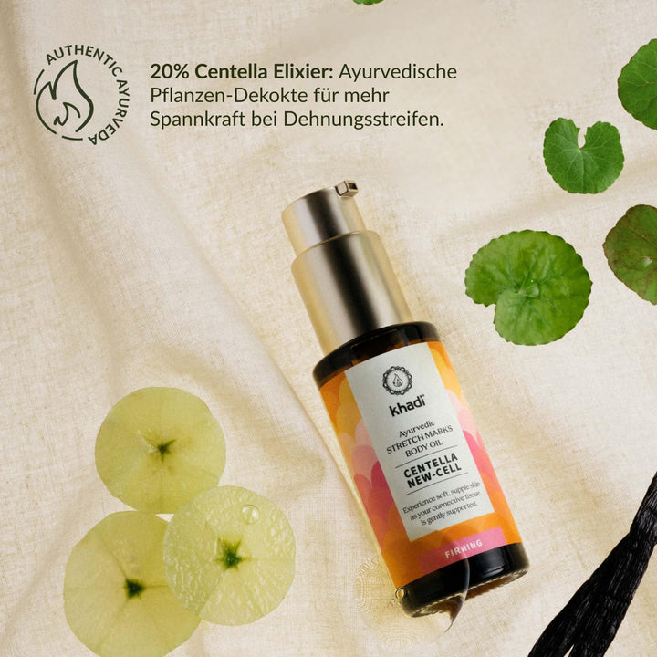khadi CENTELLA NEW-CELL Ayurvedisches Elixier Skin &amp; Soul Oil, Haut- &amp; Körper-Öl, Vertraue in die In