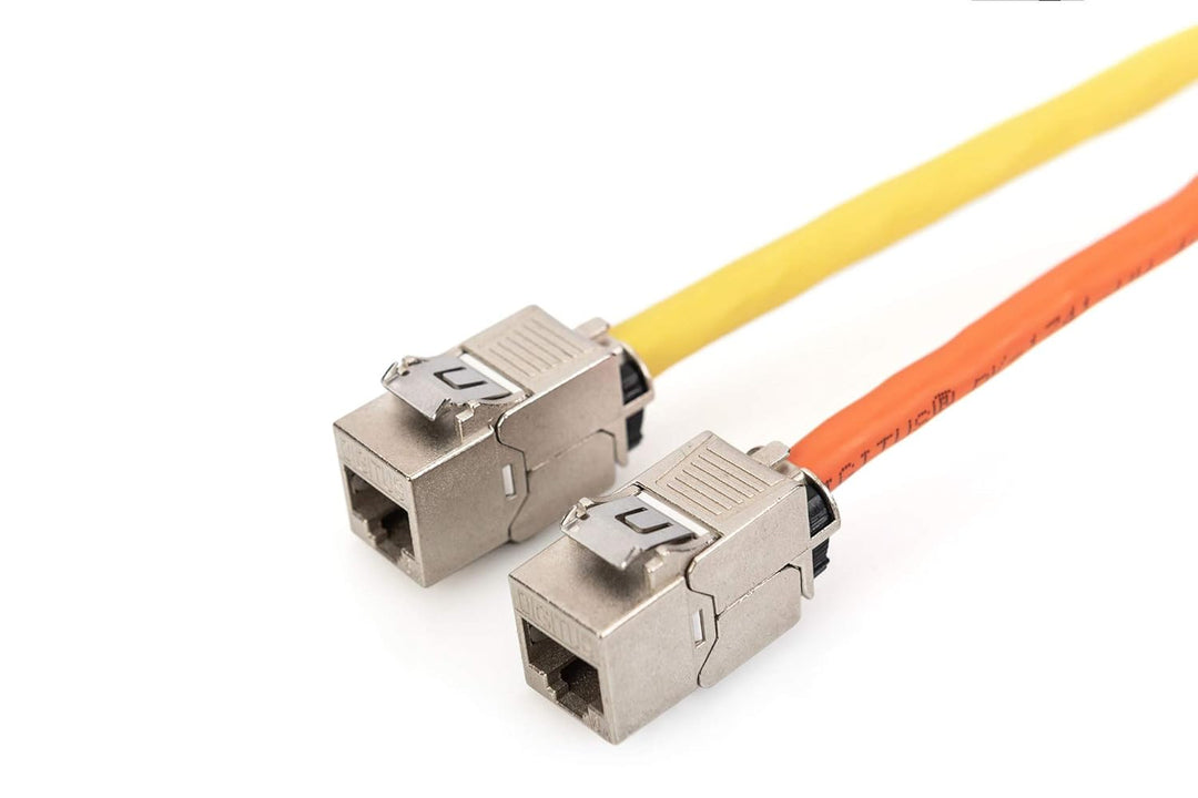 DIGITUS Keystone-Modul Cat-6A Geschirmt - 24 Stück - RJ45 - Designfähig - 500 MHz 10GBase-T - Metall
