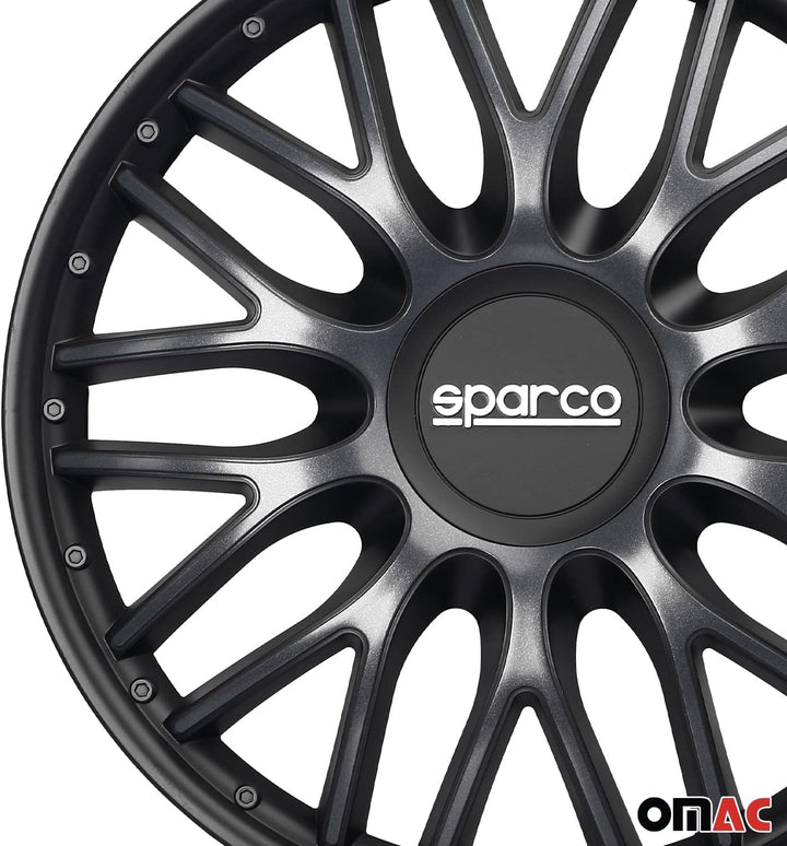 Sparco Satz Radzierblenden Roma 14-Zoll Grau/Schwarz