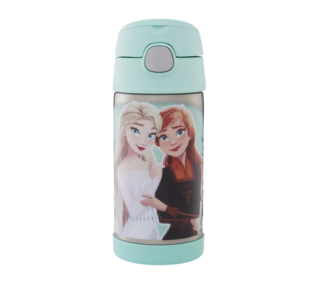 Thermos kids FUNTAINER STRAW BOTTLE DISNEY 0,35 l, Frozen II, Thermoflasche Kinder aus Edelstahl mit