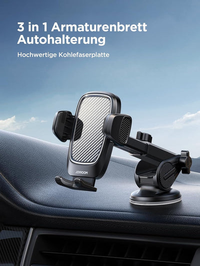 joyroom Handyhalterung Auto 𝐔𝐩𝐠𝐫𝐚𝐝𝐞𝐝 Magnetische Kabelclip Handy Halterung Saugnapf & Lüftung 360° D