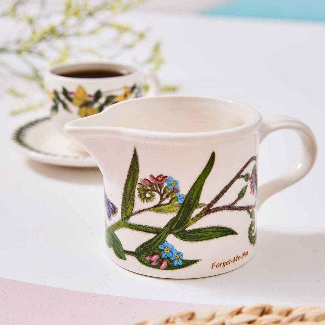 Portmeirion Botanic Garden Milchkännchen in Trommelform, 200 ml, kleiner Servierkrug mit floralem De