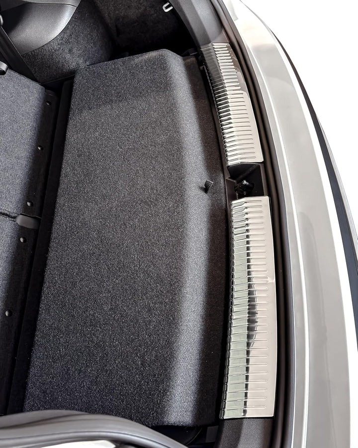 RECAMBO Ladekantenschutz Edelstahl Hochglanz poliert, Chrom Look - kompatibel für Seat Tarraco - KN2