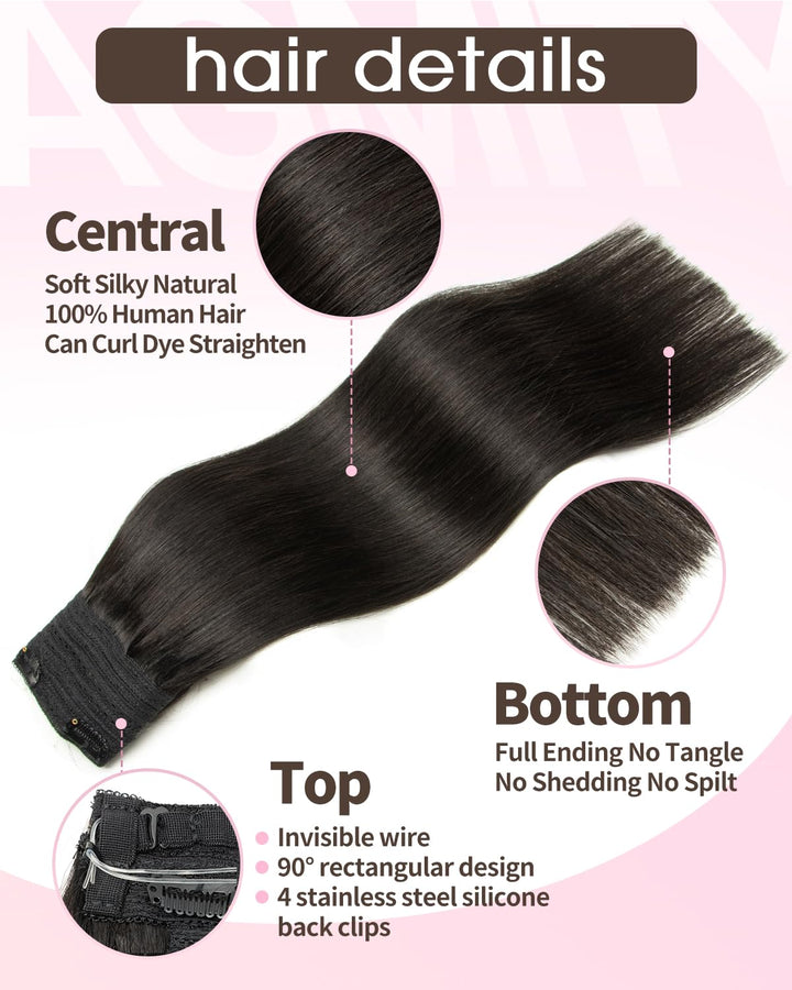 AGMITY Tape In Extensions Echthaar 20pcs 35cm 40g Aschblond mit Bleichblond Invisible Tape Extension