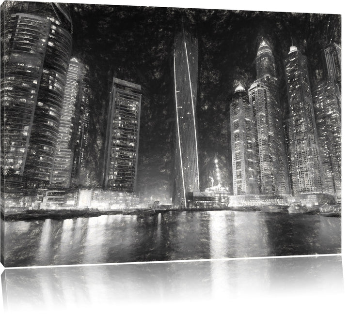 Pixxprint Dubai Burj al Arab als Leinwandbild/Grösse: 100x70 / Wandbild/Kunstdruck/fertig bespannt,