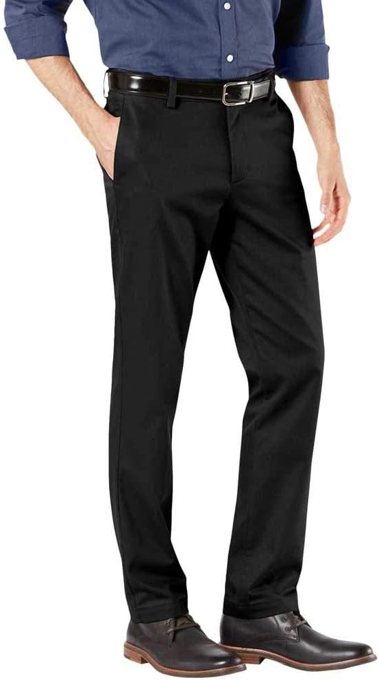 Dockers Herren Signature Khaki Slim Fit Pants Refined Chinos 28W / 32L Schwarz, 28W / 32L Schwarz